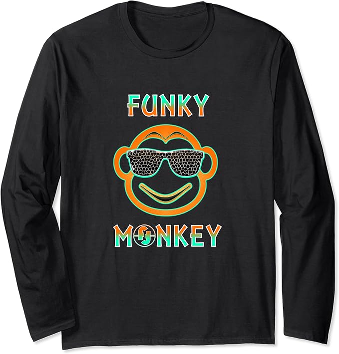 Monkey Shirt Funky Monkey Gifts for Men, Women, Kids Monkey Long Sleeve TShirt Amazon.co.uk